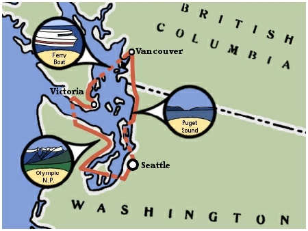Teen Treks Pacific Northwest trek bicycles around the Puget Sound through Washington State and British Columbia